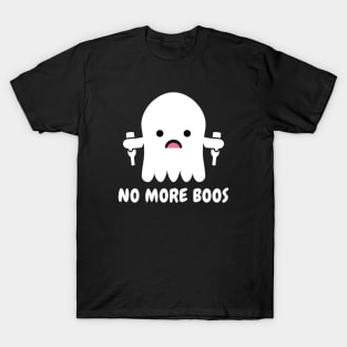 'No More Boos' Funny Ghost Design T-Shirt